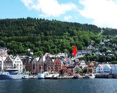 شقة 2-roms Med Spektakulaer Utsikt Og Privat Hage برغن